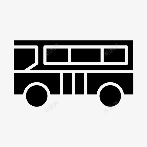 公共汽车公共交通学校图标svg_新图网 https://ixintu.com 交通 交通工具 公共 公共汽车 学校 车辆