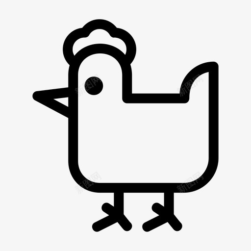 鸡肉农场农场动物图标svg_新图网 https://ixintu.com 公鸡 农场 农场动物 家禽 母鸡 鸡肉