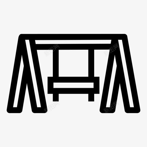 荡秋千休息活动图标svg_新图网 https://ixintu.com 休息 儿童 娱乐 活动 游乐场 荡秋千