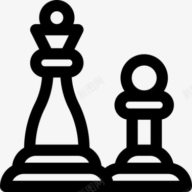 国际象棋游戏69直线图标图标