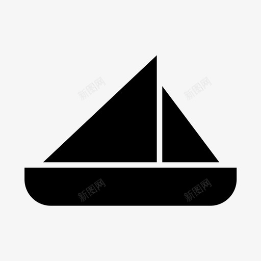 船游船帆船图标svg_新图网 https://ixintu.com 帆船 游船 运输