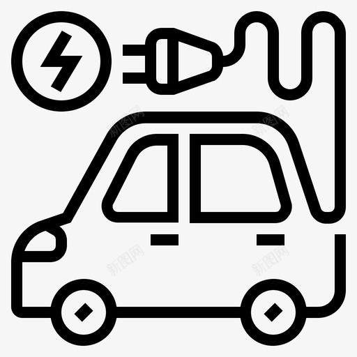 电动汽车充电生态图标svg_新图网 https://ixintu.com 充电 技术颠覆 生态 电动汽车