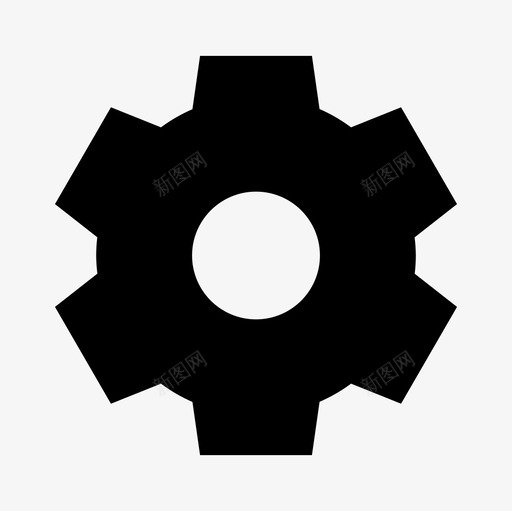 齿轮工程机械图标svg_新图网 https://ixintu.com 工程 机械 设置 选项 齿轮