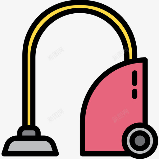 吸尘器家用电器设备2线性颜色图标svg_新图网 https://ixintu.com 吸尘器 家用电器设备2 线性颜色