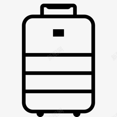 日用行李箱包包收集套装图标图标