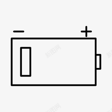 低电池蓄电池能量图标图标
