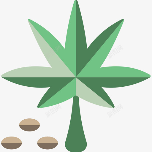 植物大麻3图标svg_新图网 https://ixintu.com 大麻 植物