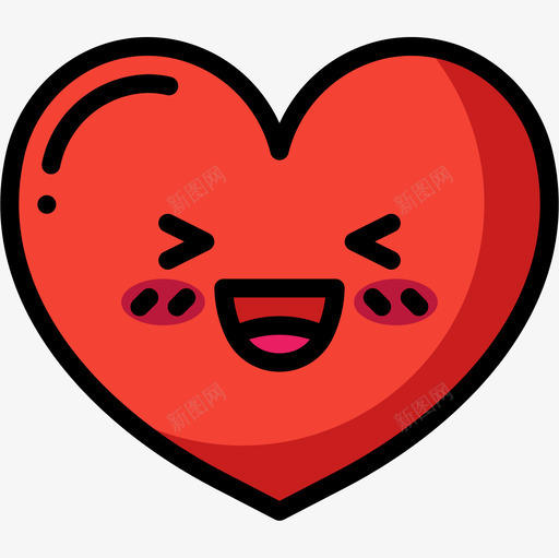 心脏心脏表情5线性颜色图标svg_新图网 https://ixintu.com 心脏 心脏表情5 线性颜色