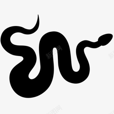 蛇蟒蛇毒蛇图标图标