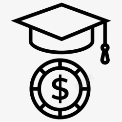 电子教程教育补助金教育贷款奖学金图标高清图片