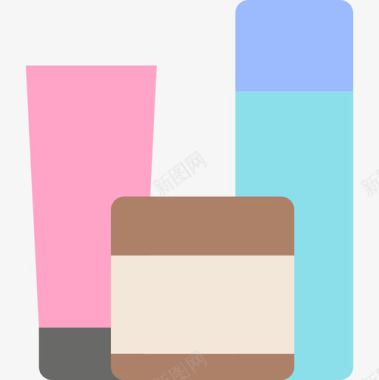 护肤美容化妆品3平淡图标图标