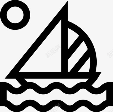 帆船澳大利亚18直线型图标图标