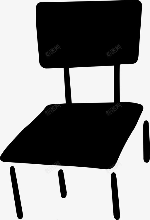 椅子卡通学校图标svg_新图网 https://ixintu.com 书房 卡通 学校 学生 室内 座位 椅子