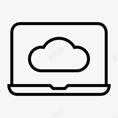 云计算连接互联网图标图标