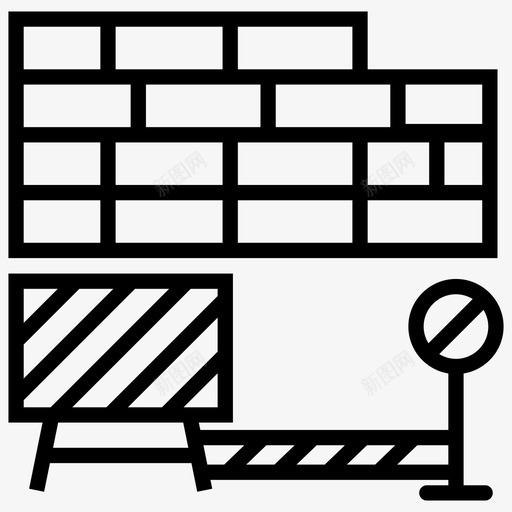 在建施工护栏施工现场图标svg_新图网 https://ixintu.com ux 图标 在建 墙体 工区 护栏 施工 施工区 现场 界面 线图