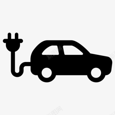电动汽车充电绿色汽车图标图标