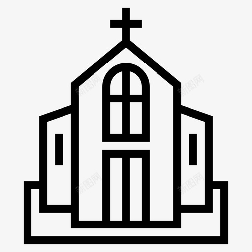 教堂城市地点图标svg_新图网 https://ixintu.com 地点 城市 布景 教堂 祈祷