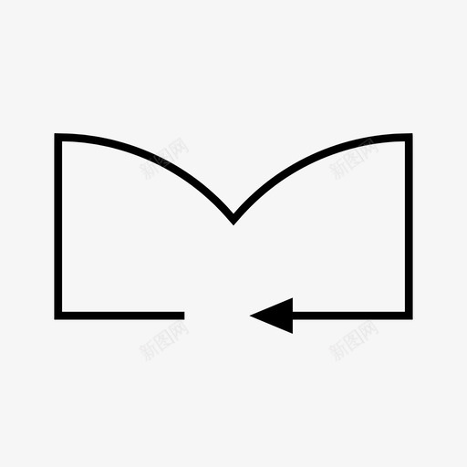 箭头背面方向图标svg_新图网 https://ixintu.com 方向 松开 箭头 箭头弓3 背面