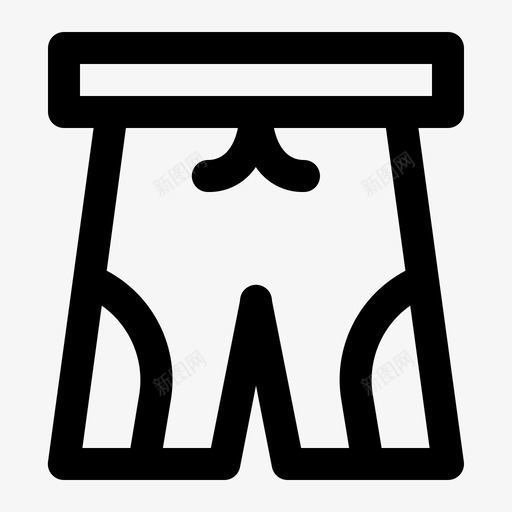短裤拳击手布料图标svg_新图网 https://ixintu.com 内裤 夏季系列 布料 拳击手 短裤