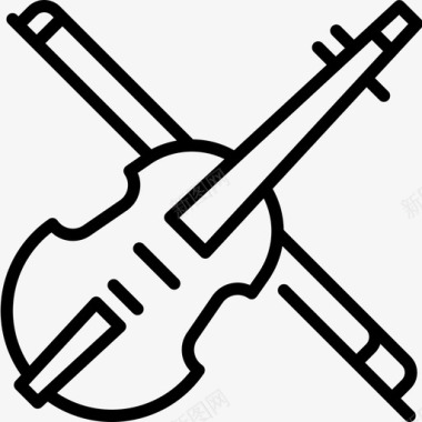小提琴荷兰19直线型图标图标