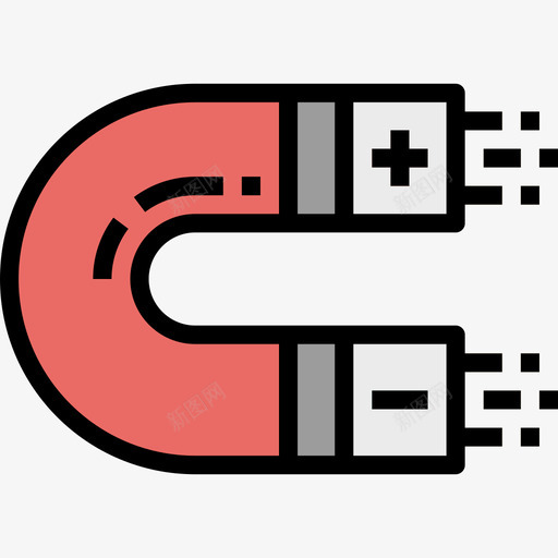 磁铁科学91线性颜色图标svg_新图网 https://ixintu.com 磁铁 科学 线性 颜色