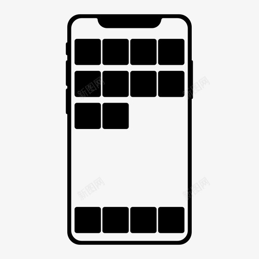 iphonex主屏幕苹果应用程序图标svg_新图网 https://ixintu.com iphone 屏幕 应用程序 苹果