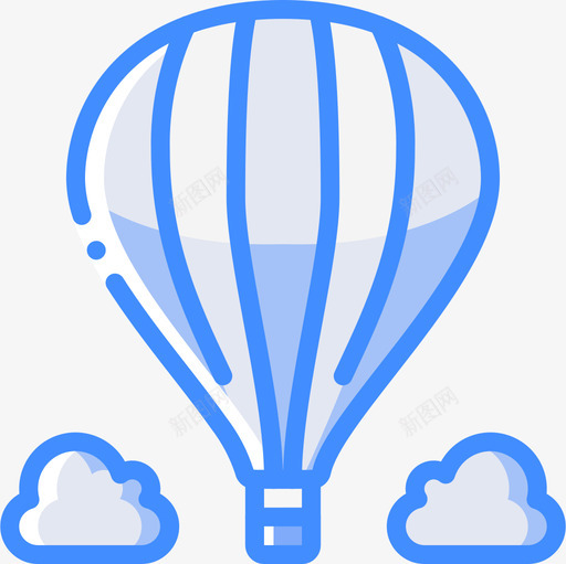 热气球发明5蓝色图标svg_新图网 https://ixintu.com 发明5 热气球 蓝色