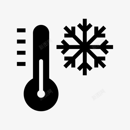 冻结温度气候冷温带图标svg_新图网 https://ixintu.com 冬季 冻结 图标 天气 字形 气候 温带 温度