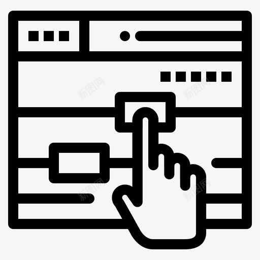 点击手指触摸图标svg_新图网 https://ixintu.com 开发 手指 点击 网页 网页设计 触摸