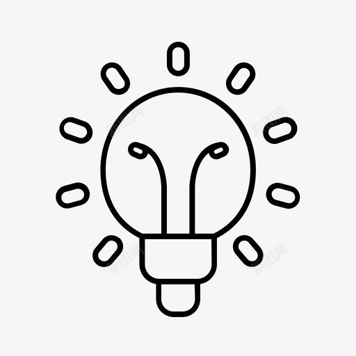想法大脑灯图标svg_新图网 https://ixintu.com 大脑 思考 想法 搜索引擎优化线 新的 灯 灯泡