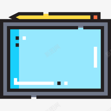 平板电脑硬件21线性颜色图标图标