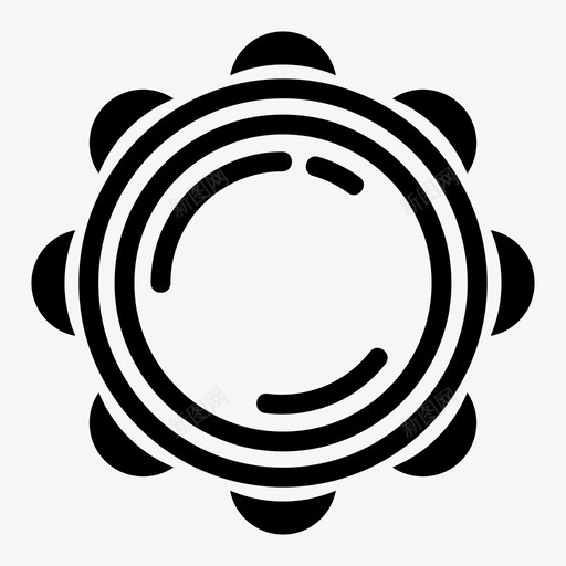 手鼓乐器音乐图标svg_新图网 https://ixintu.com 乐器 噪音 声音 手鼓 铃鼓 音乐
