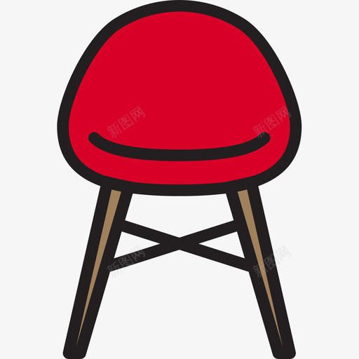 椅子家装28线性颜色图标svg_新图网 https://ixintu.com 家装28 椅子 线性颜色