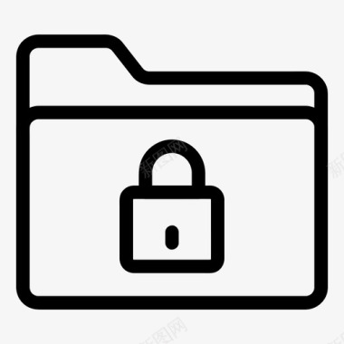 文件夹锁文件安全图标图标