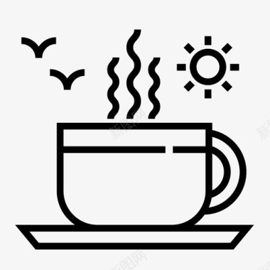 咖啡馆早餐咖啡图标图标