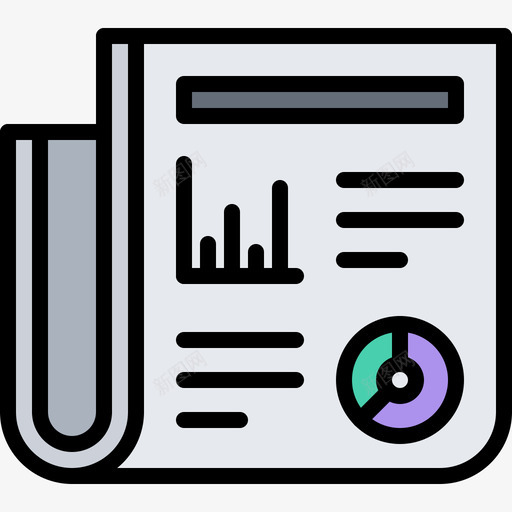 报告营销108彩色图标svg_新图网 https://ixintu.com 彩色 报告 营销