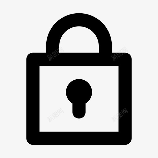 锁应用挂锁图标svg_新图网 https://ixintu.com 安全 应用 挂锁 用户界面线 锁
