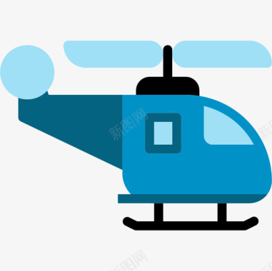 直升机运输99扁平图标图标