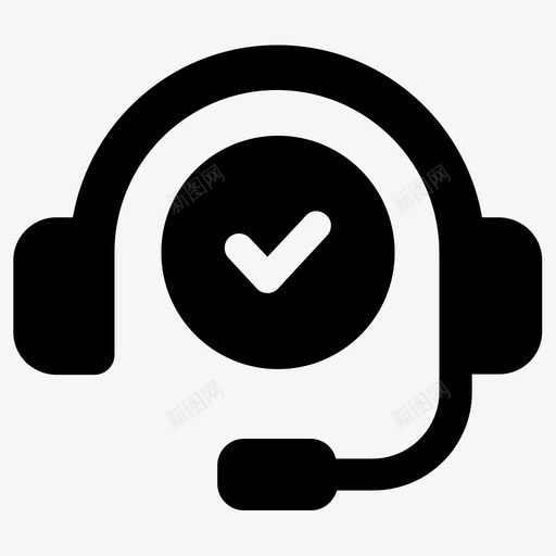 呼叫中心客户服务耳机图标svg_新图网 https://ixintu.com 中心 呼叫中心 客户服务 接线员 支持 耳机