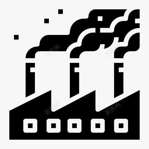 工厂污染颗粒物烟雾图标svg_新图网 https://ixintu.com 固体 工厂 污染 烟雾 空气污染 颗粒物