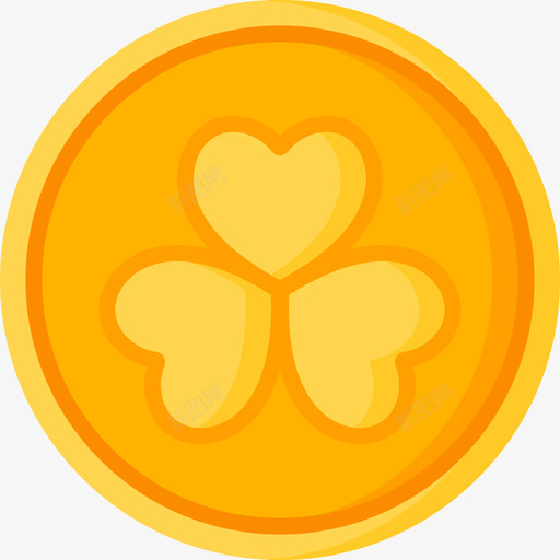 爱尔兰硬币4号扁平图标svg_新图网 https://ixintu.com 扁平 爱尔兰硬币4号