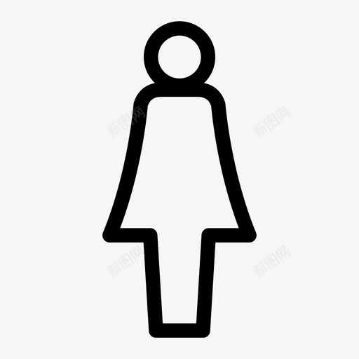 个人资料头像女性图标svg_新图网 https://ixintu.com 个人资料 办公室 头像 女性 工作 性别