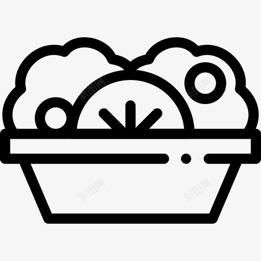 沙拉纯素食品2直系图标svg_新图网 https://ixintu.com 沙拉 直系 纯素 食品