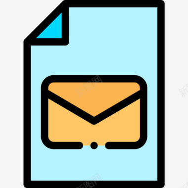 邮件文件32线颜色图标图标