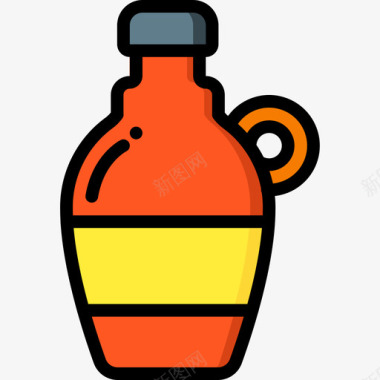 水壶容器5线性颜色图标图标
