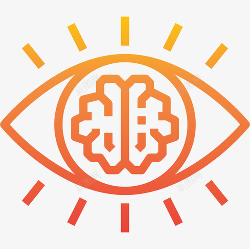 视觉大脑概念6梯度图标svg_新图网 https://ixintu.com 大脑概念6 梯度 视觉