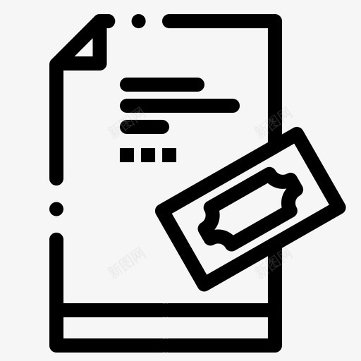 通行证票据票证图标svg_新图网 https://ixintu.com 数据管理 票据 票证 通行证