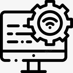 批量计算机计算机批量生产2线性图标高清图片