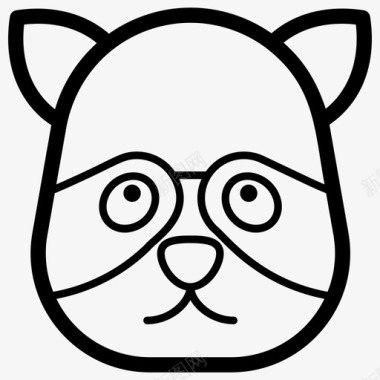 熊猫表情符号情感图标图标