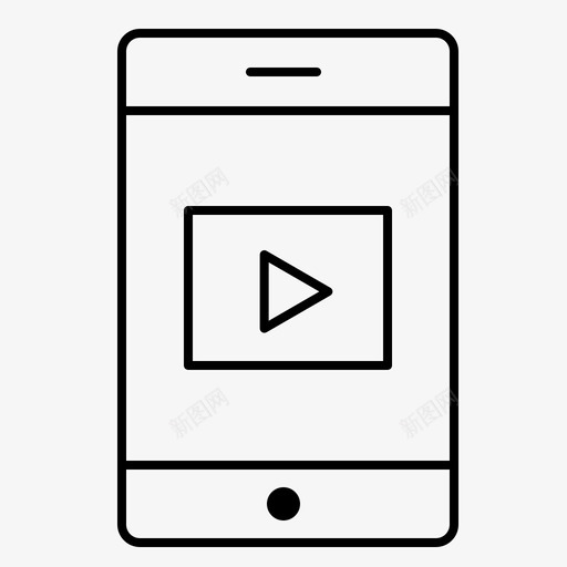 手机视频网络和社交媒体图标svg_新图网 https://ixintu.com 手机 网络和社交媒体 视频